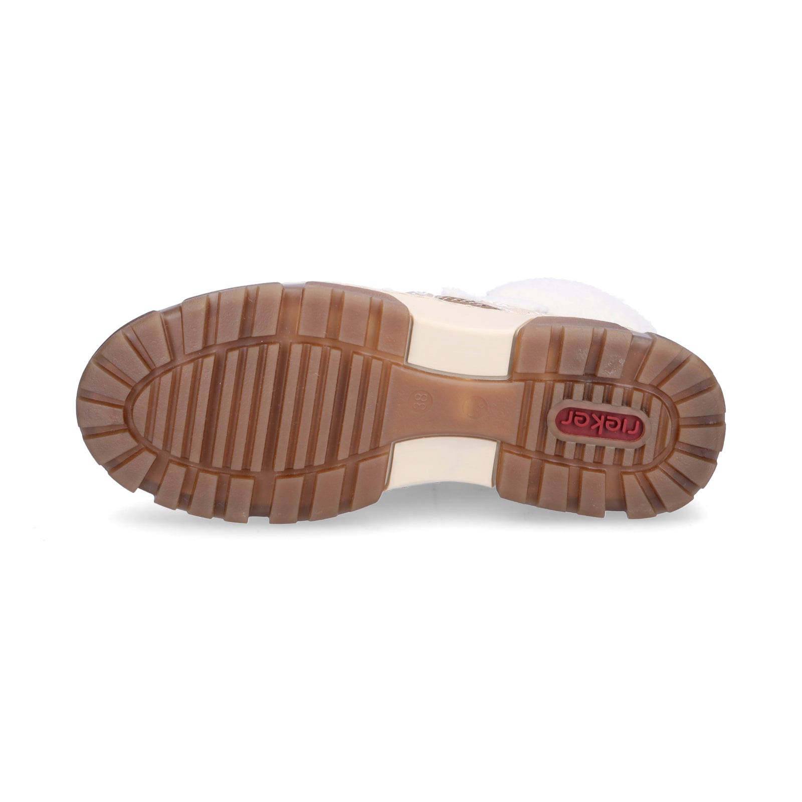 Rieker Damen Schnürboot beige weiß