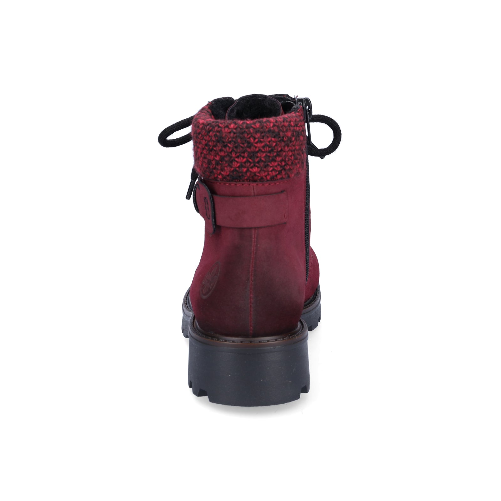 Rieker women's lace-up boot red