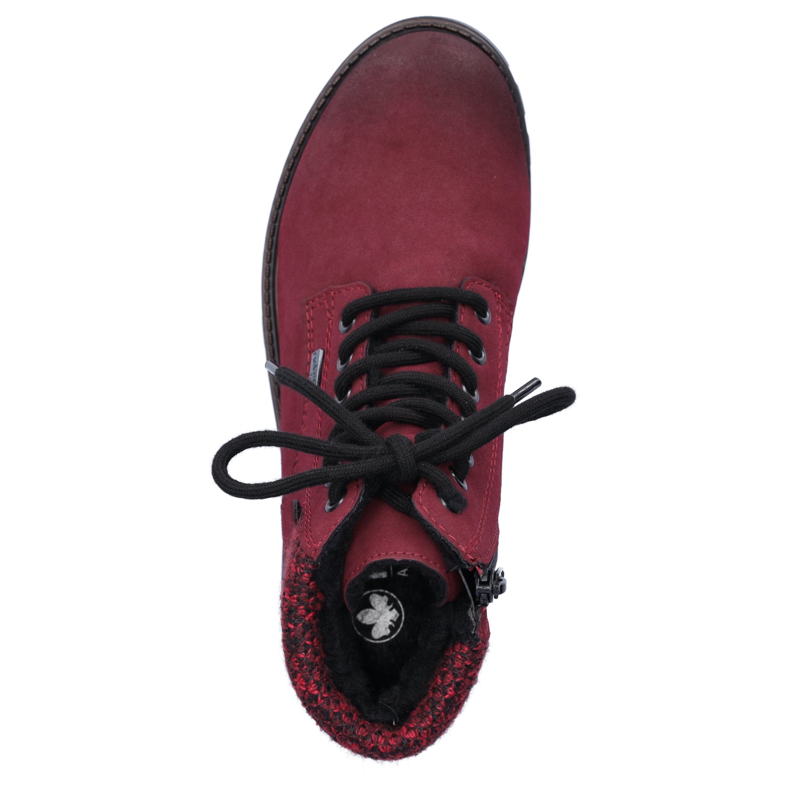 Rieker women's lace-up boot red
