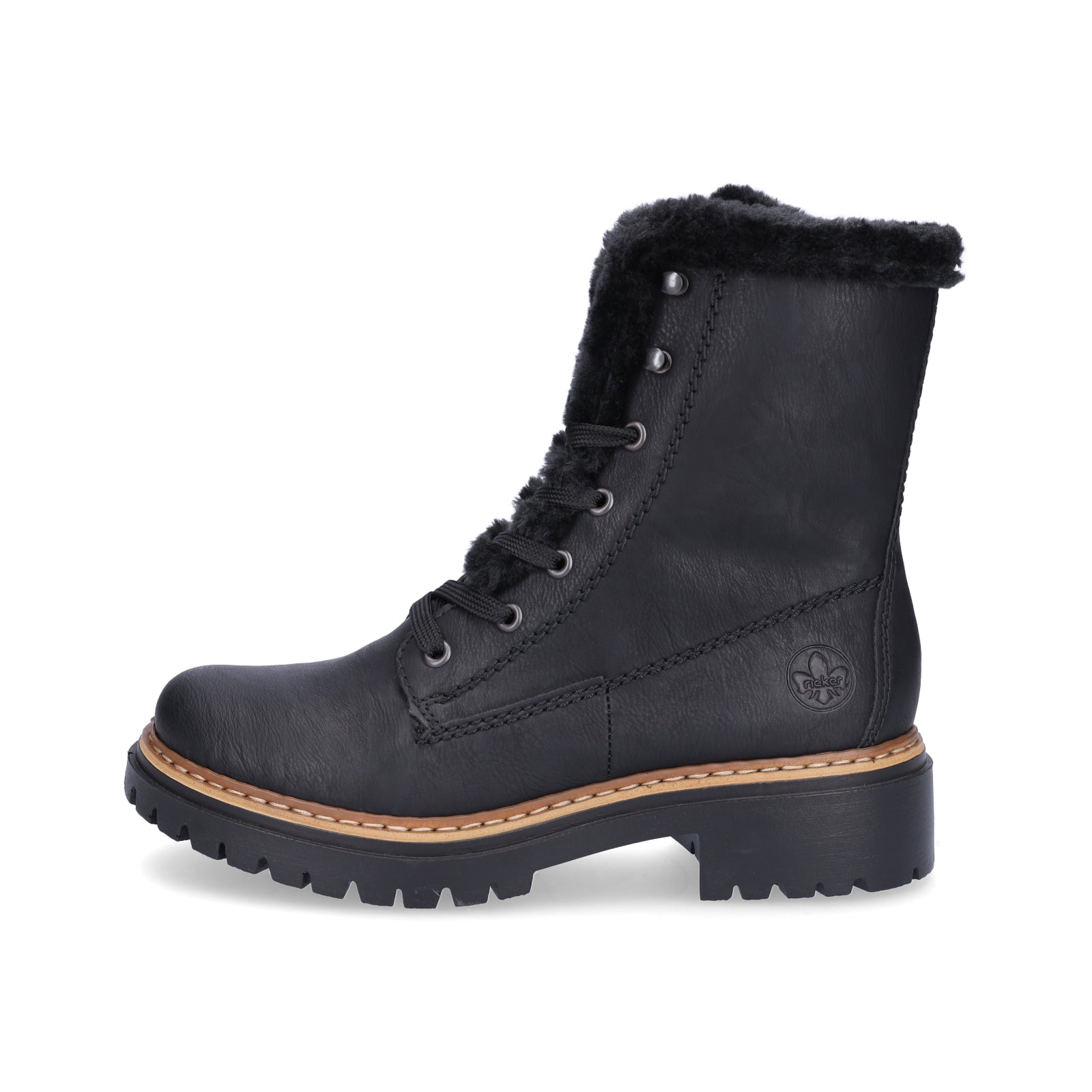 Rieker women's lace-up boot black