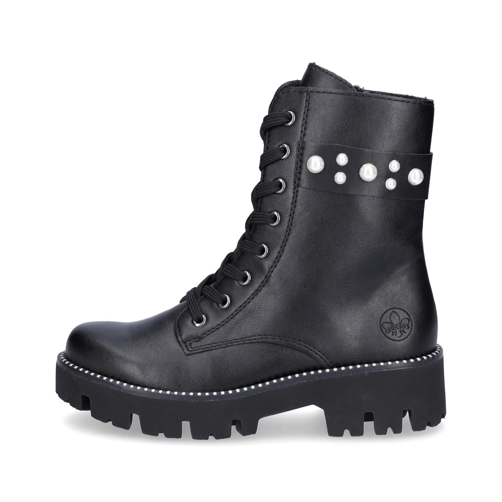 Rieker women's lace-up boot black