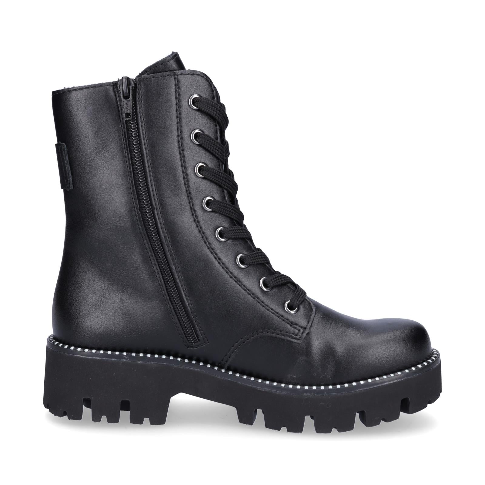 Rieker women's lace-up boot black