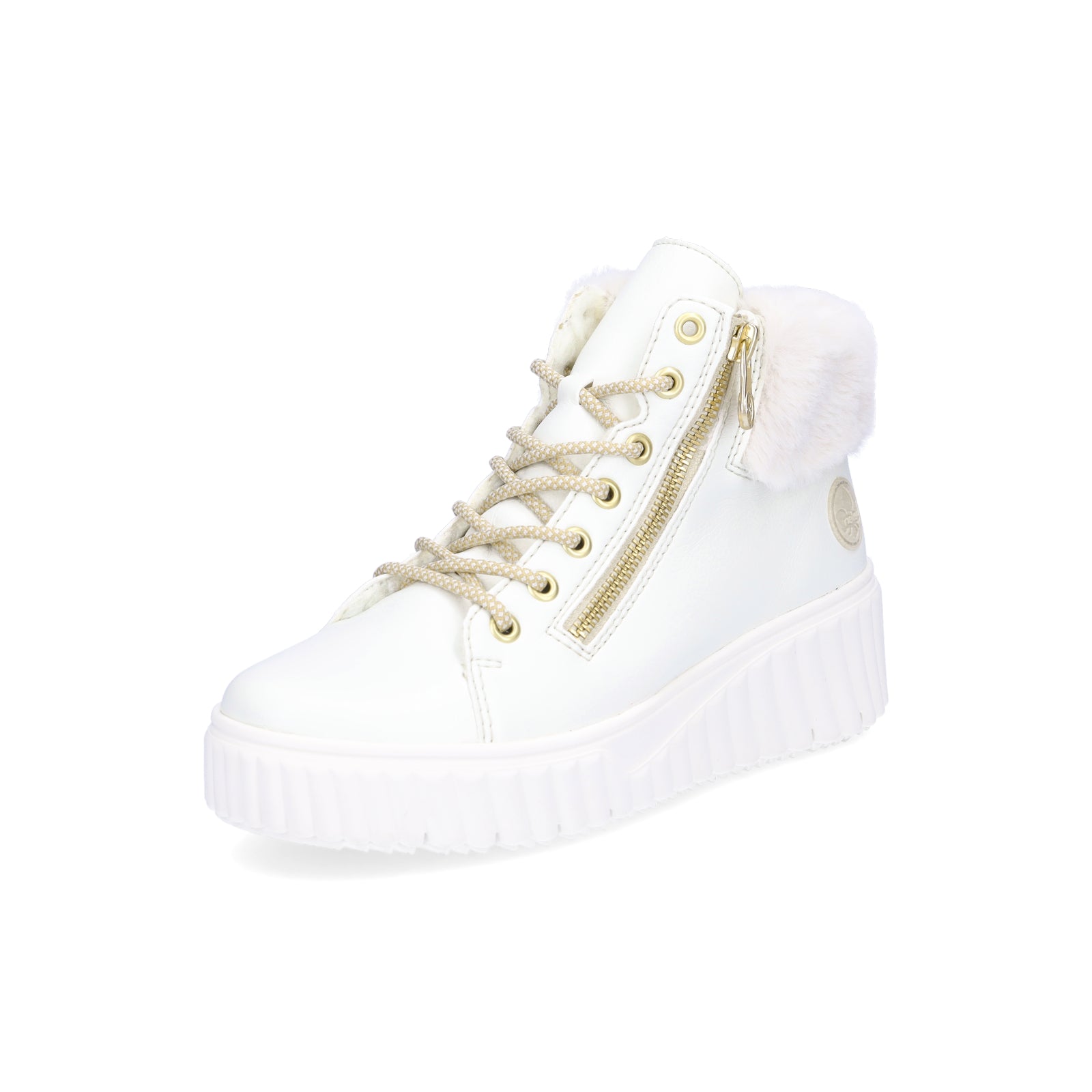 Rieker women's lace-up boot white