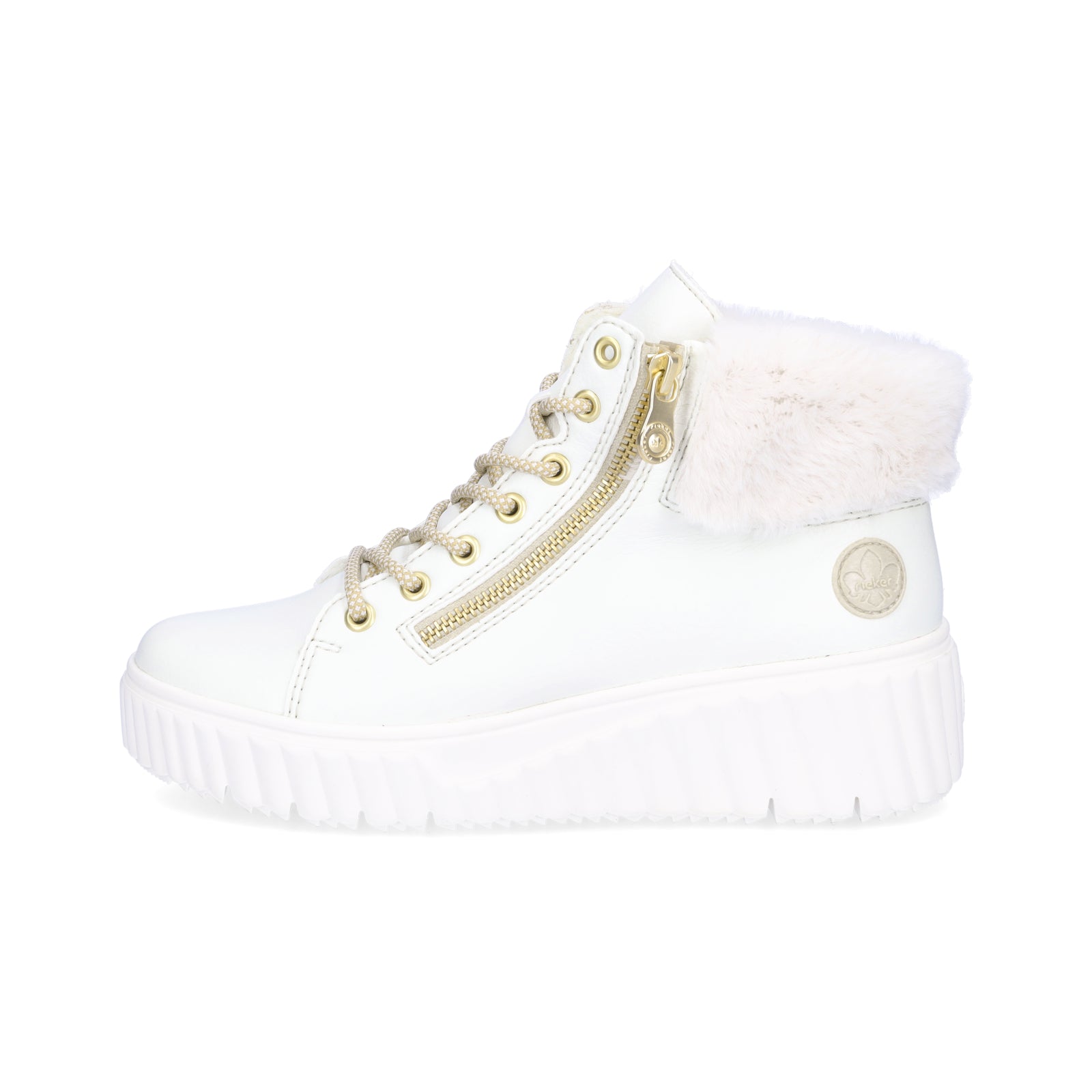 Rieker women's lace-up boot white
