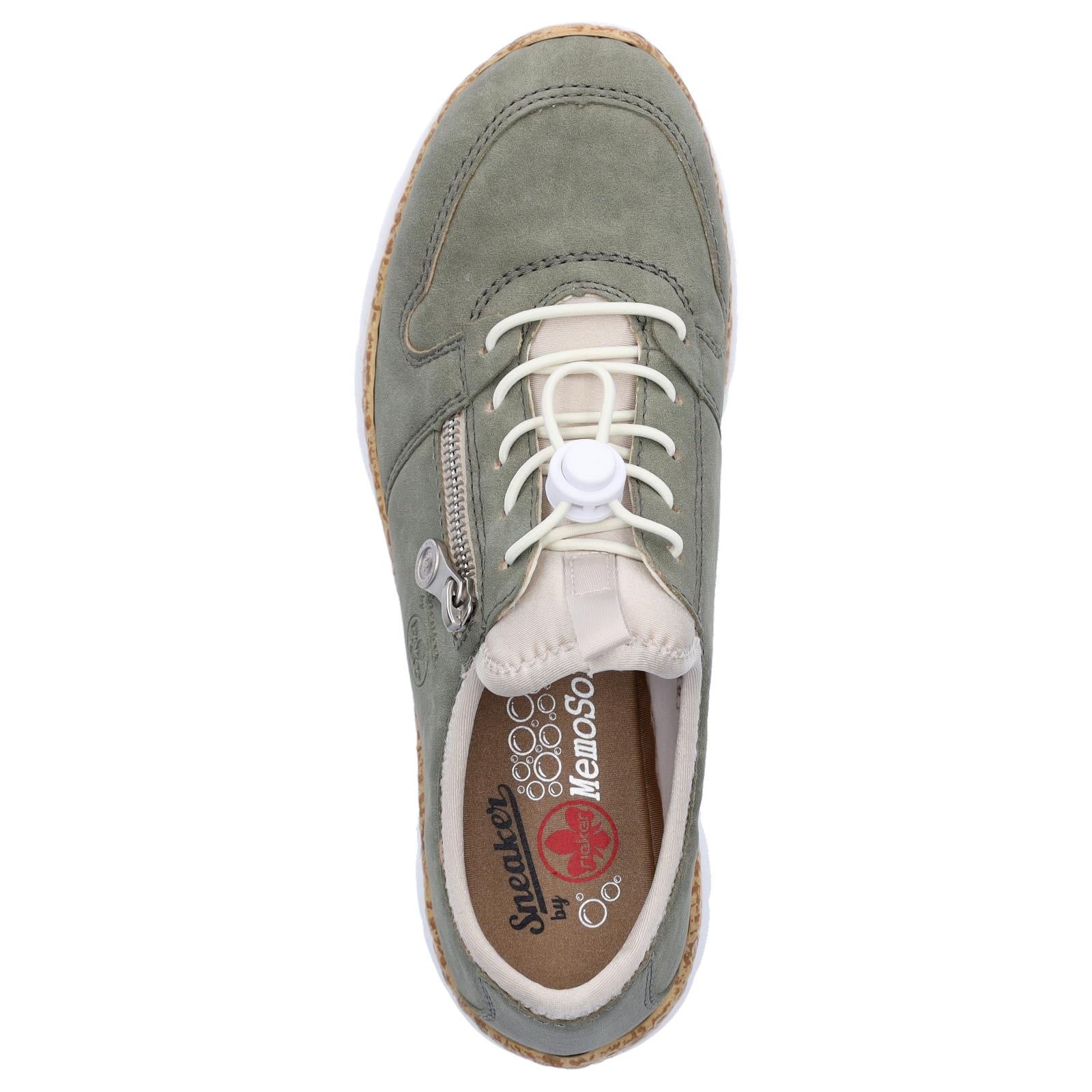 Rieker Damen Slip-on Sneaker salbei grün