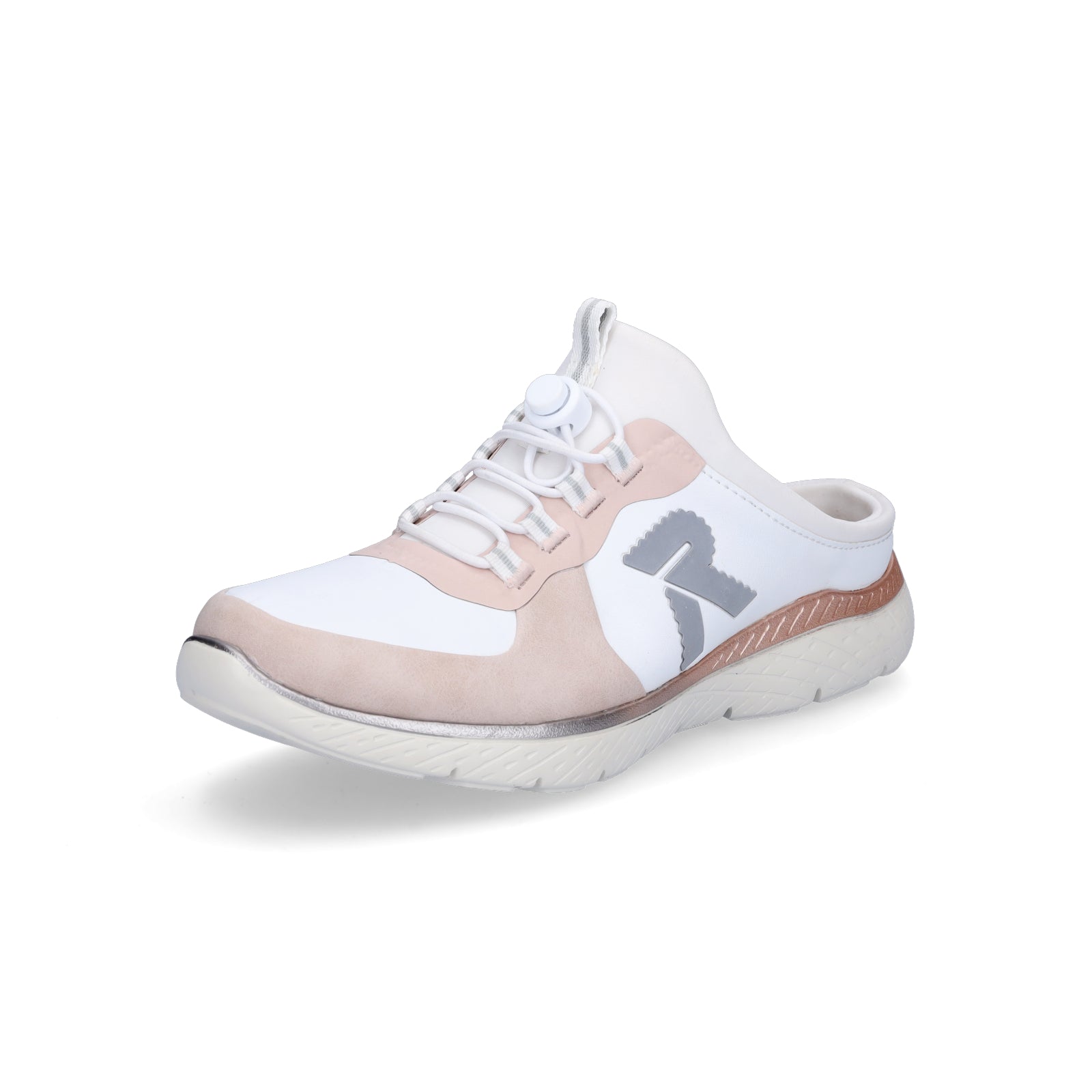 Rieker women's slippers white pink