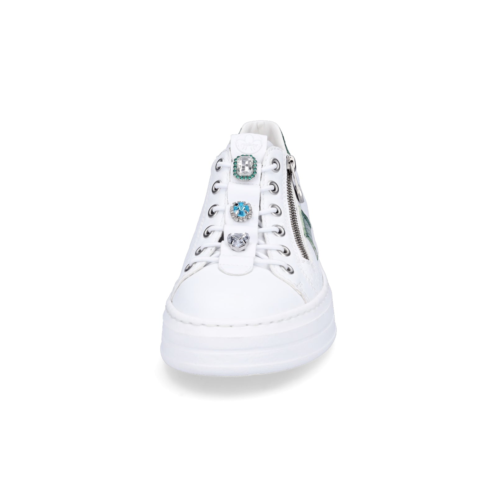 Rieker Damen Plateau Sneaker weiß