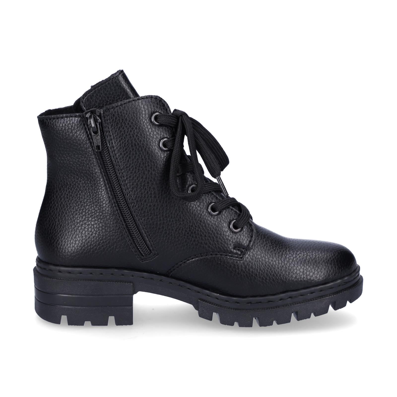Rieker women's lace-up boot black