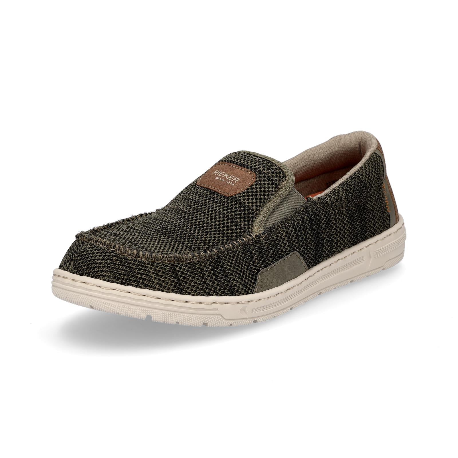 Rieker Herren Mesh Slipper khaki grün