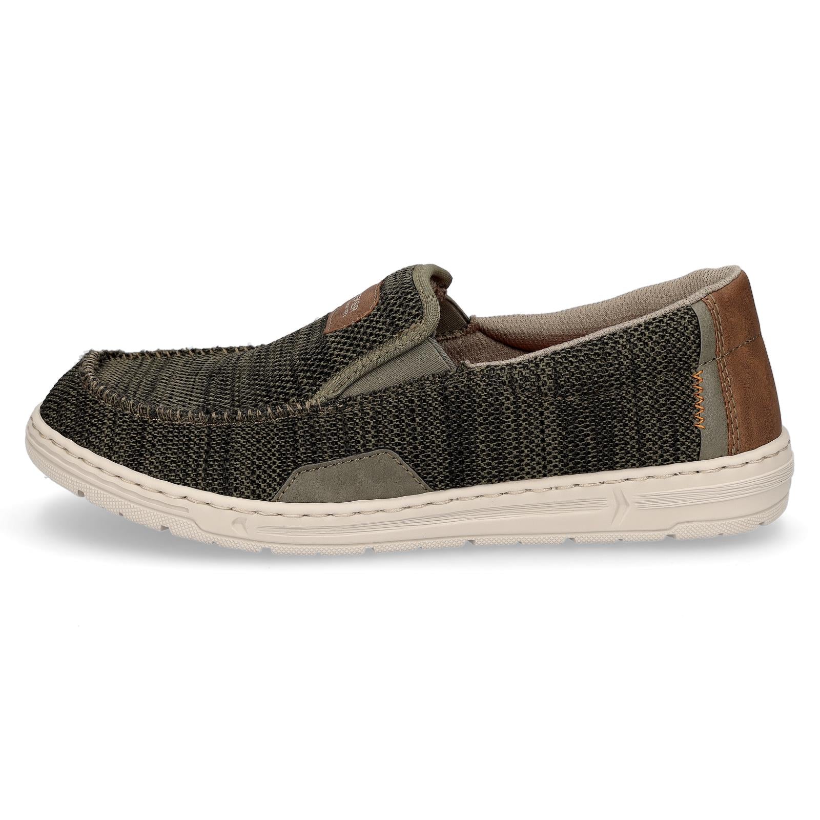 Rieker Herren Mesh Slipper khaki grün