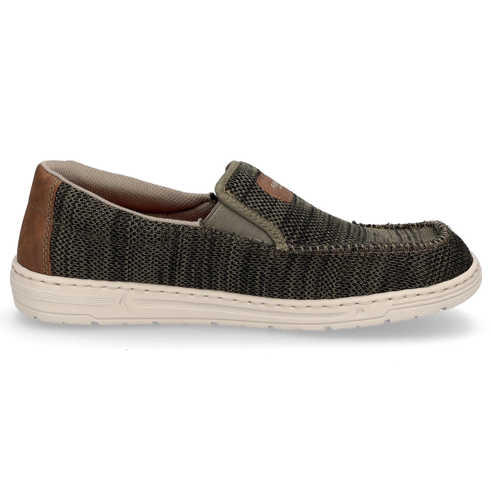 Rieker Herren Mesh Slipper khaki grün