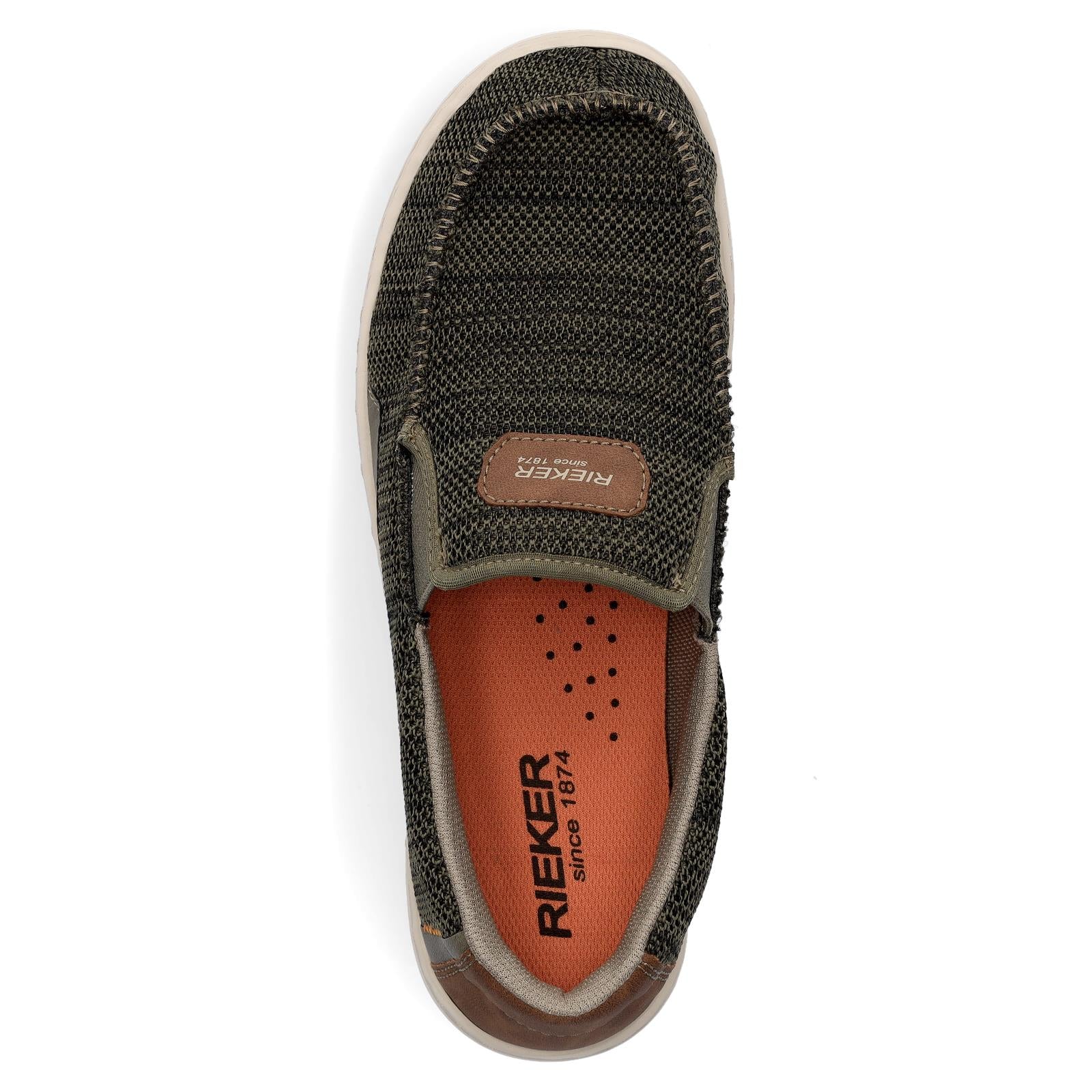 Rieker Herren Mesh Slipper khaki grün