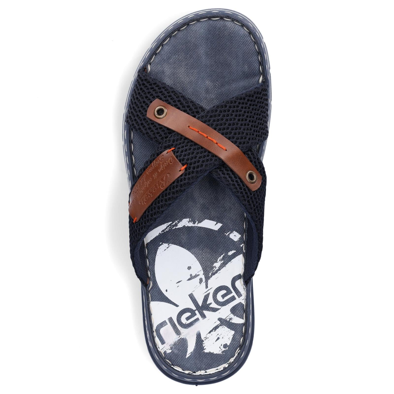 Rieker Herren Pantolette blau