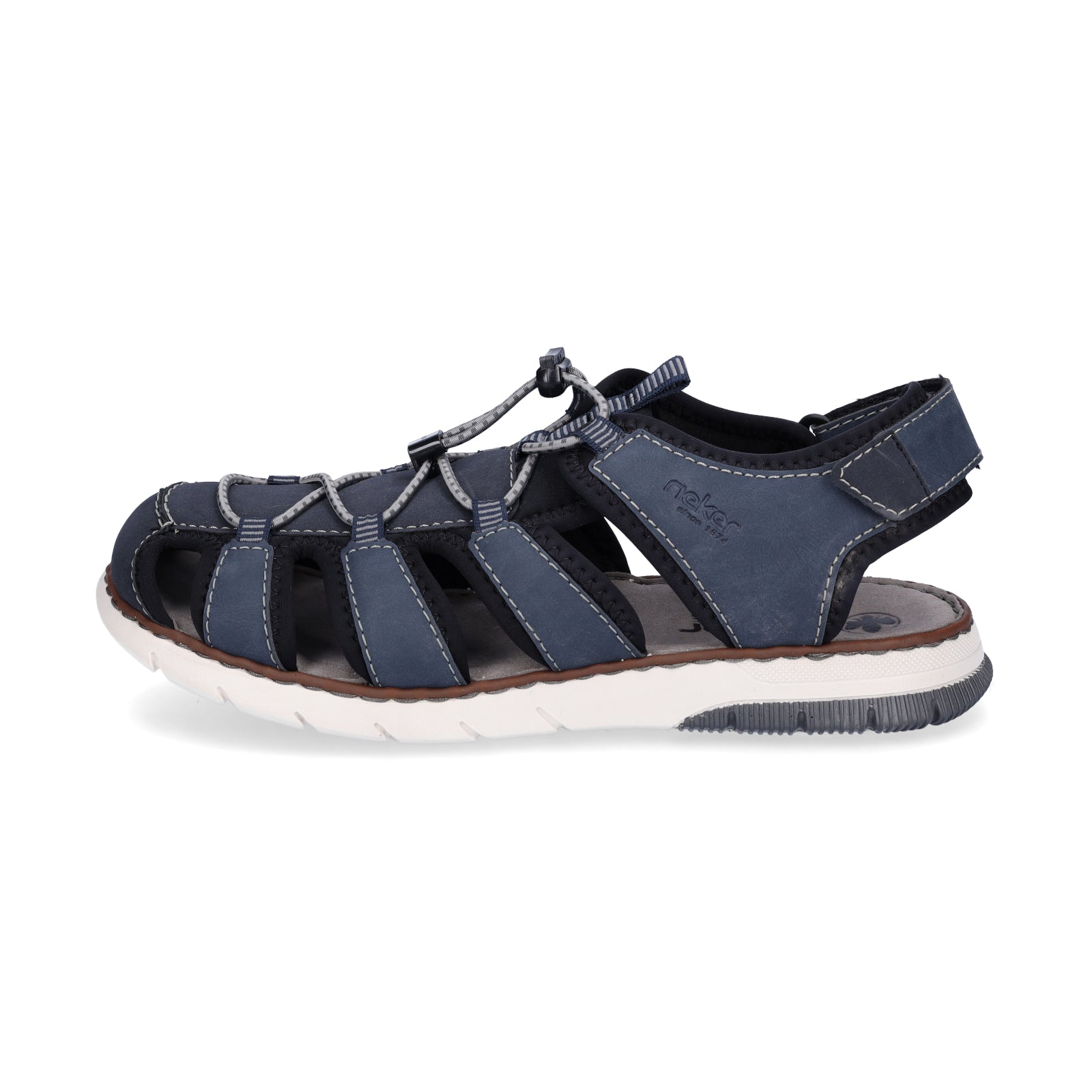 Rieker Herren Trekking Sandale blau