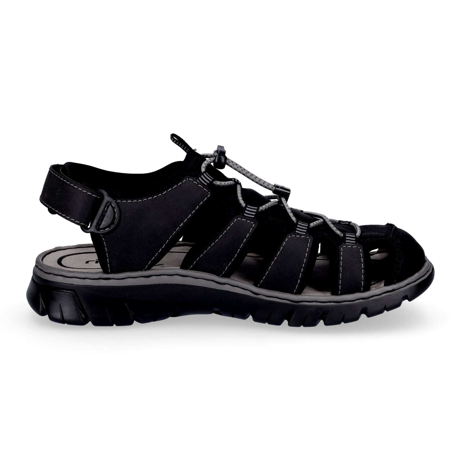 Rieker Herren Trekking Sandale schwarz