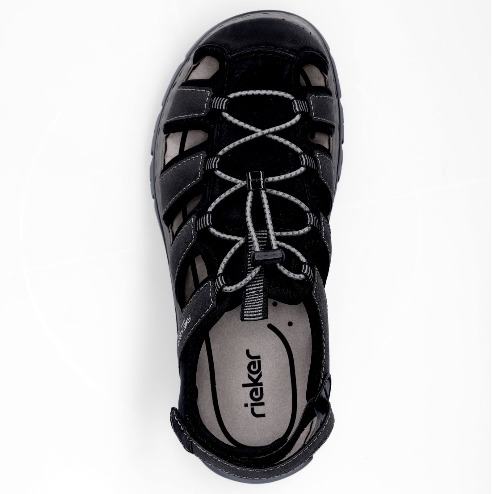 Rieker Herren Trekking Sandale schwarz