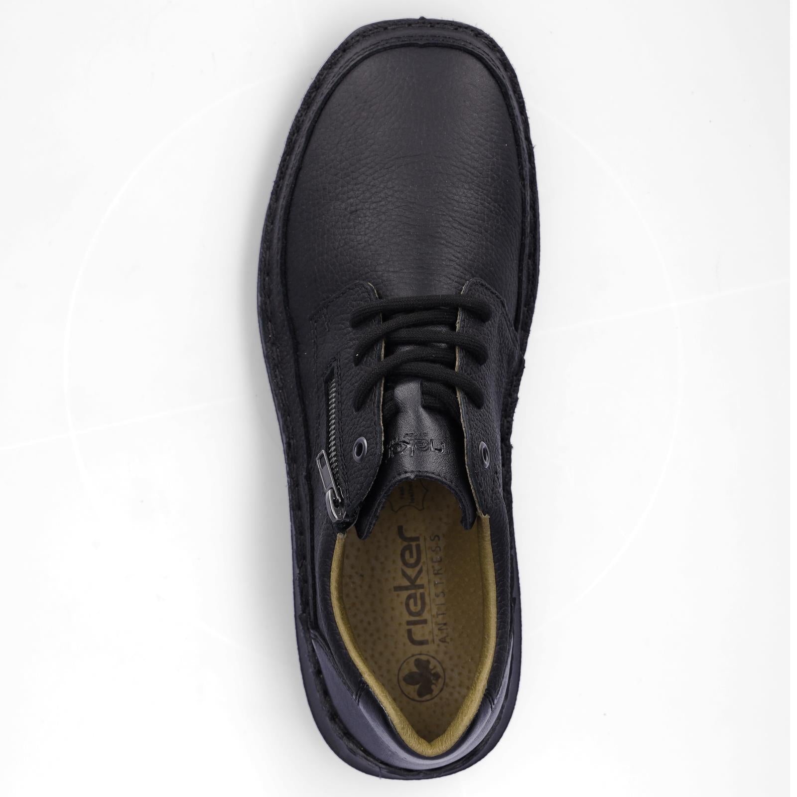 Rieker Herren Schnürschuh schwarz