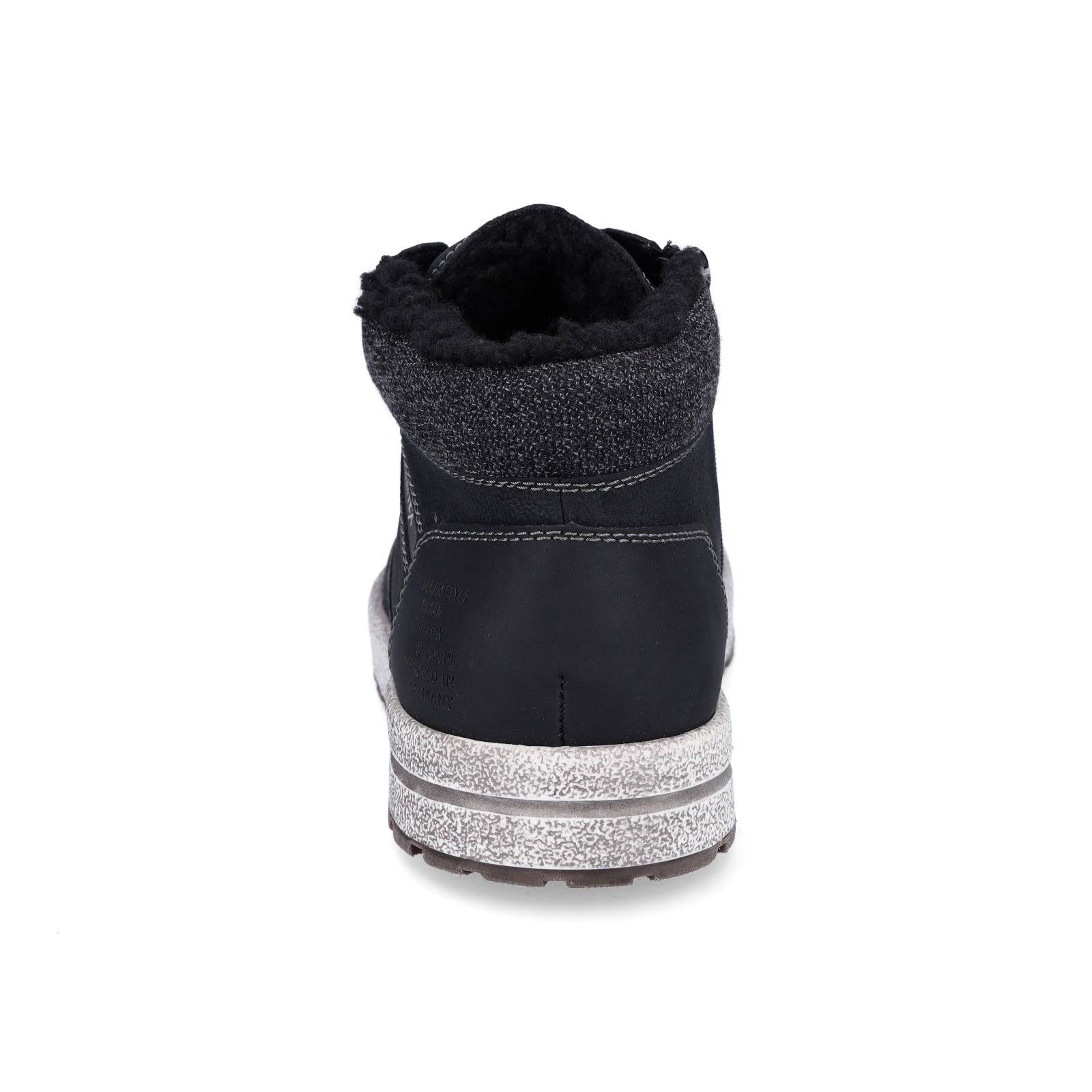 Rieker men's winter lace-up boot black