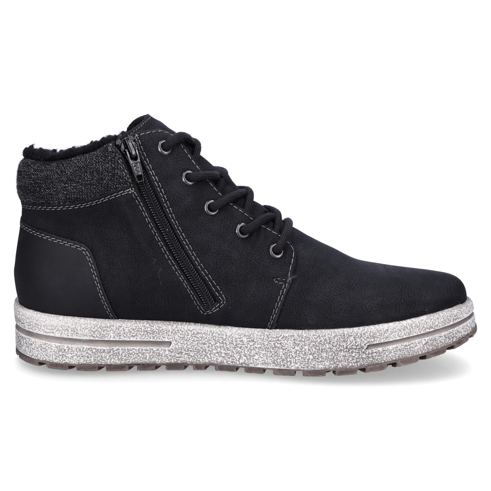 Rieker men's winter lace-up boot black