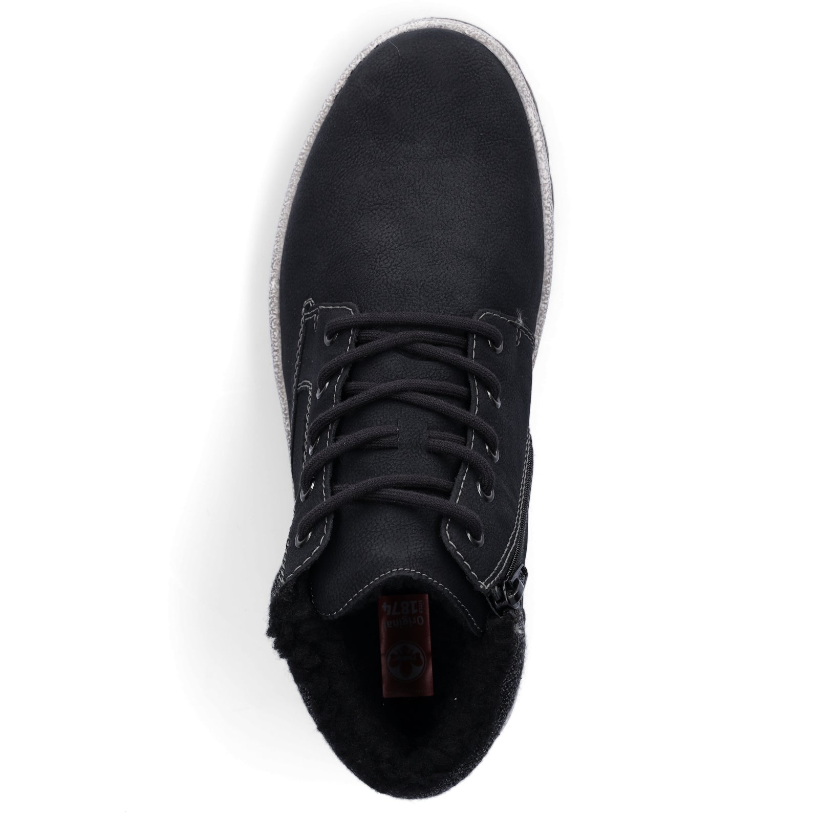 Rieker men's winter lace-up boot black
