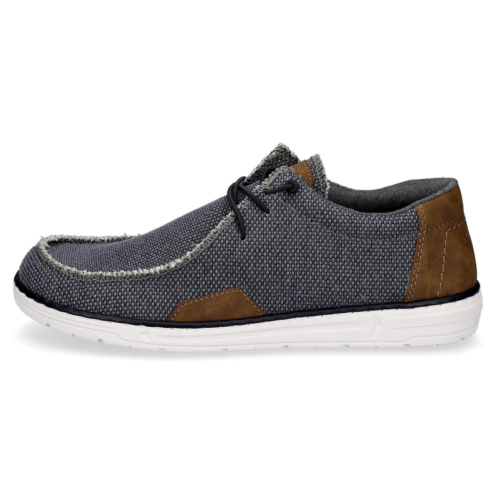 Rieker Herren Canvas Slipper denim blau