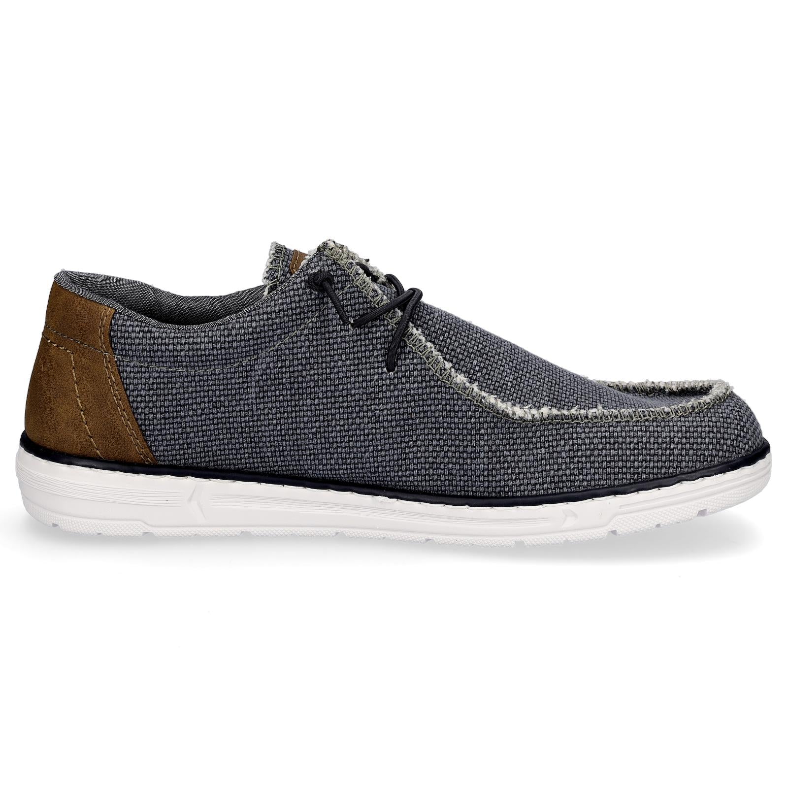 Rieker Herren Canvas Slipper denim blau