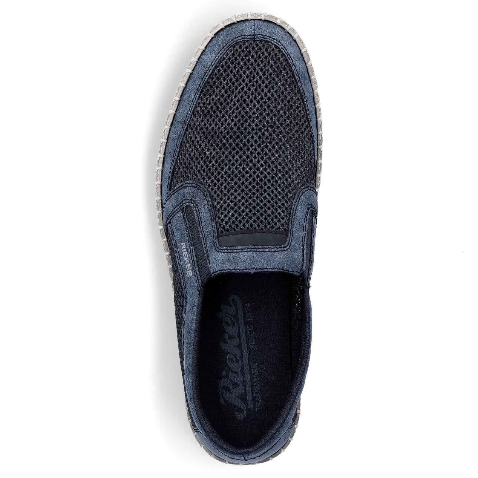 Rieker men's slippers blue