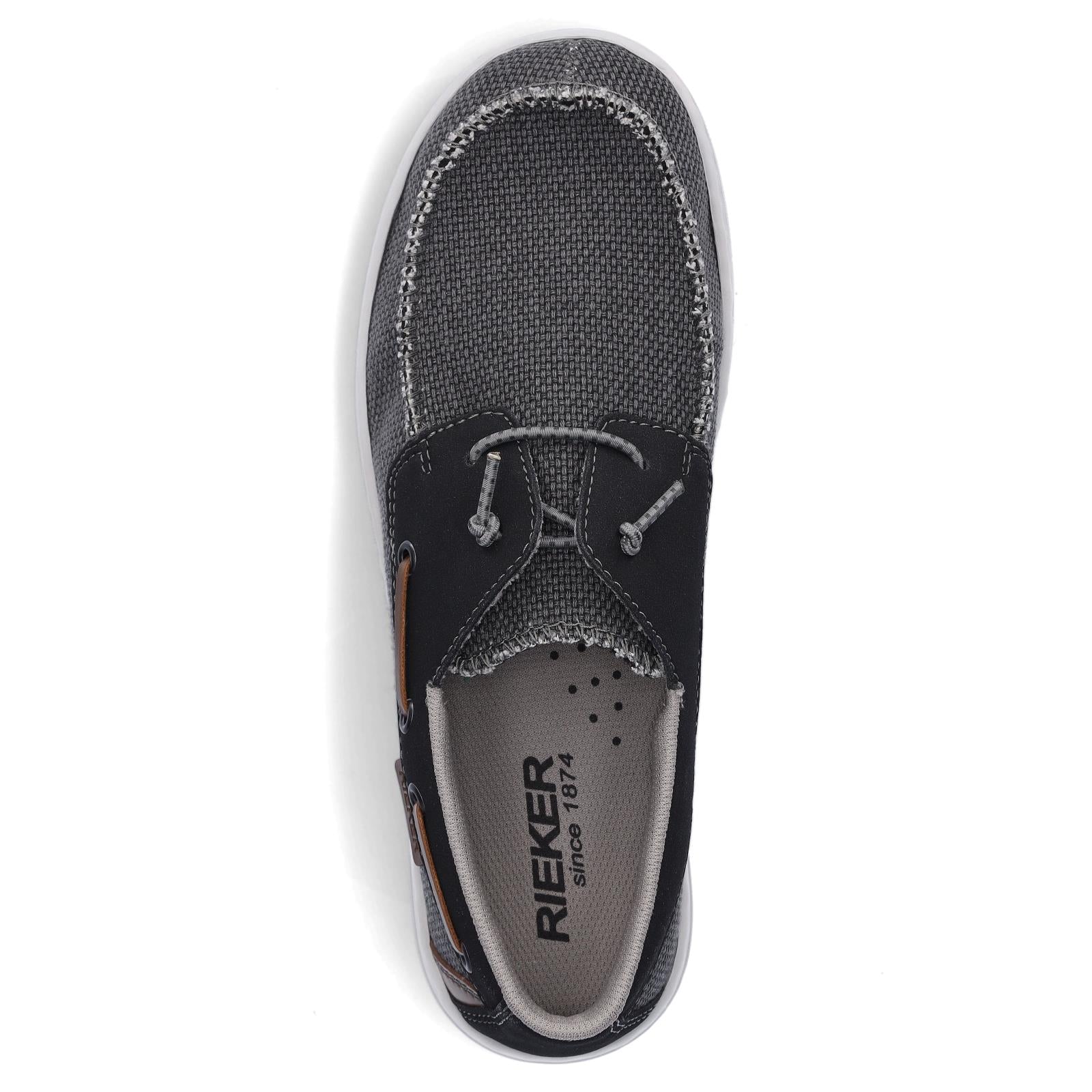 Rieker men's canvas slipper black
