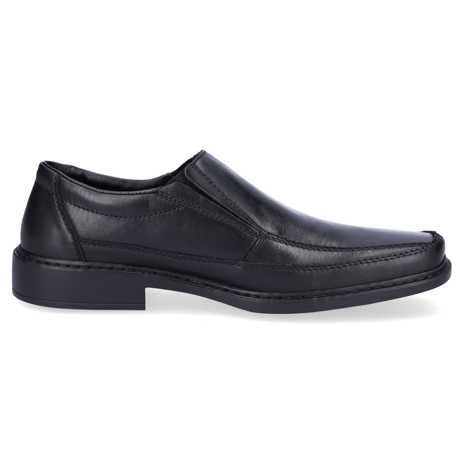 Rieker Herren Business Leder Slipper schwarz