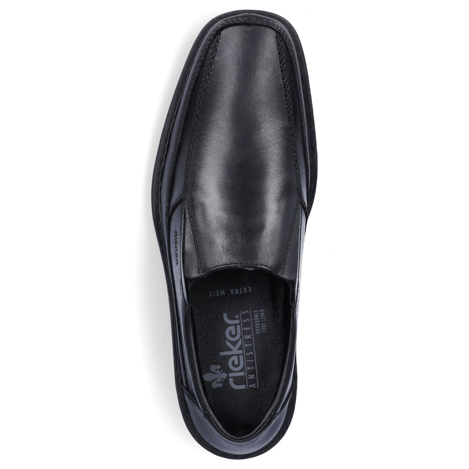 Rieker Herren Business Leder Slipper schwarz