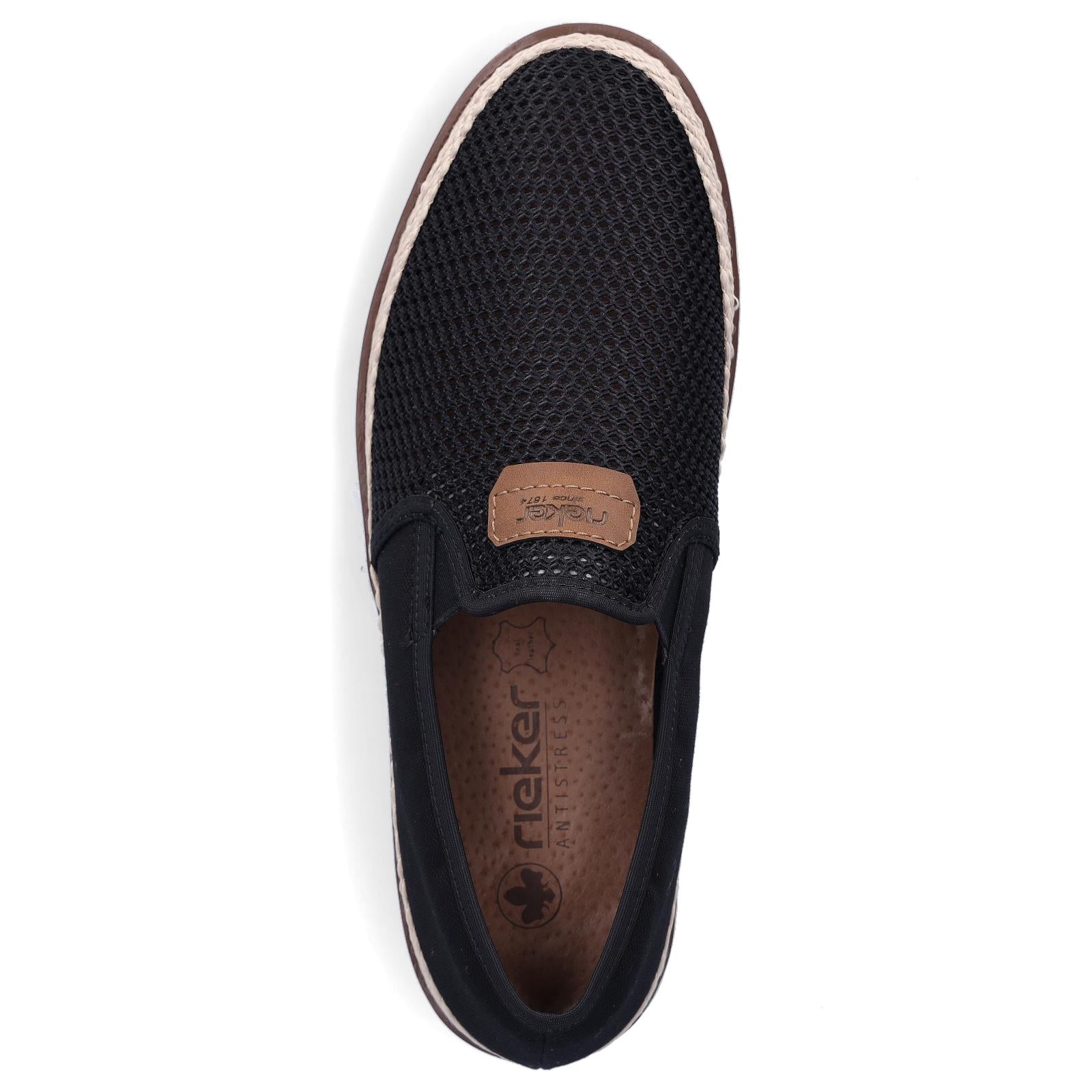 Rieker Herren Slipper schwarz