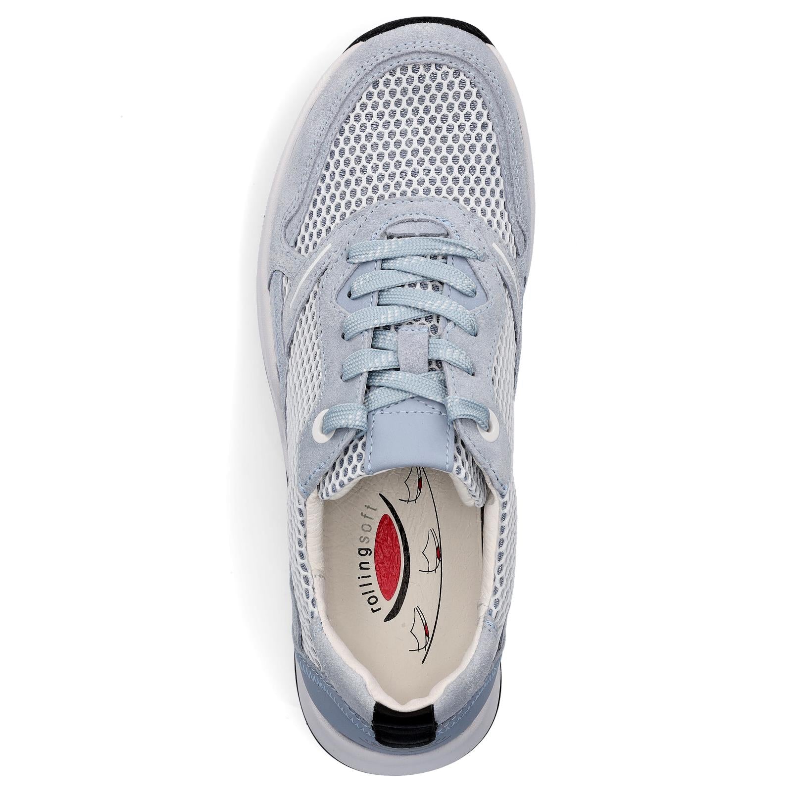 Gabor Damen Sneaker hellblau glitzer