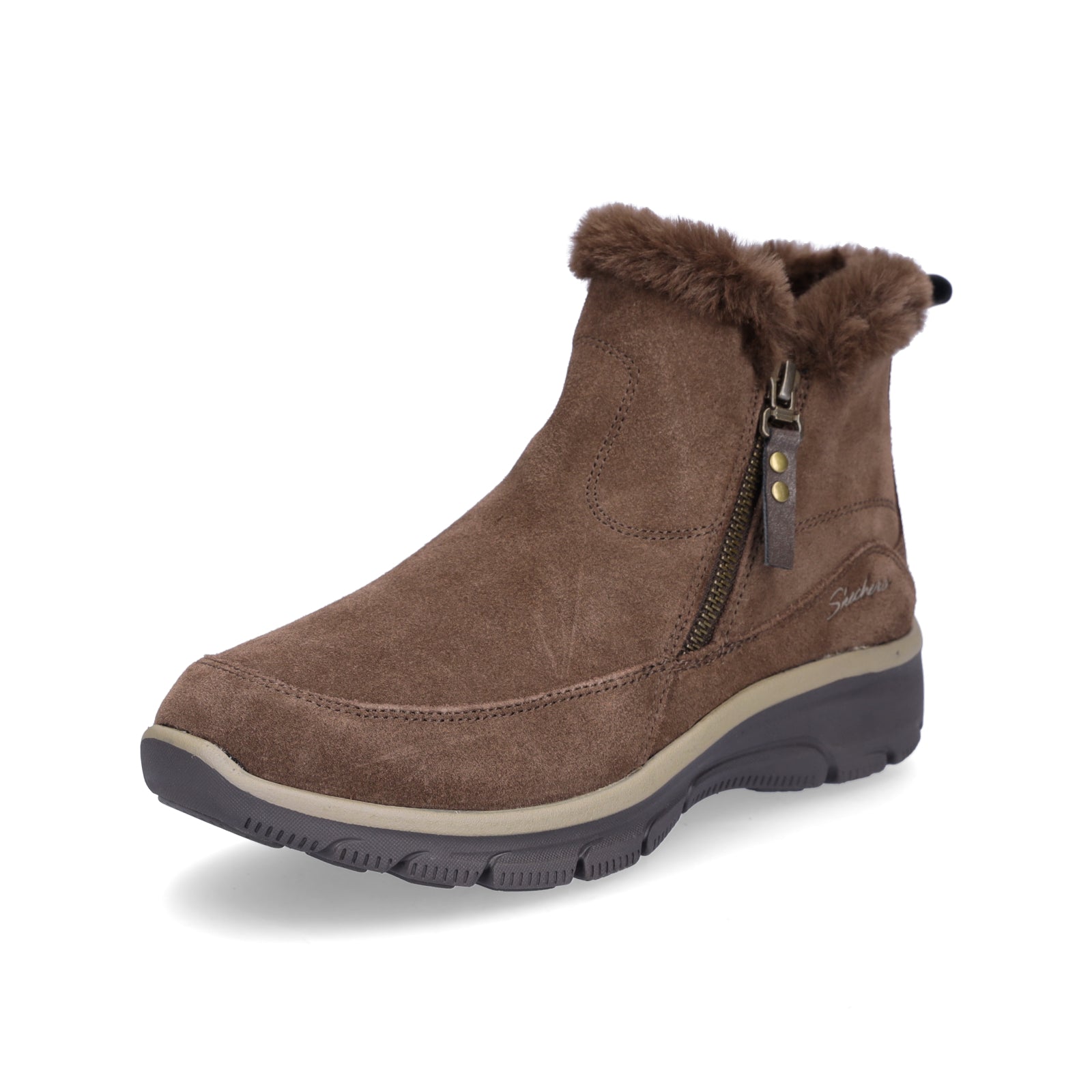 Skechers Women's Boot Easy Going Cool Zip! brown