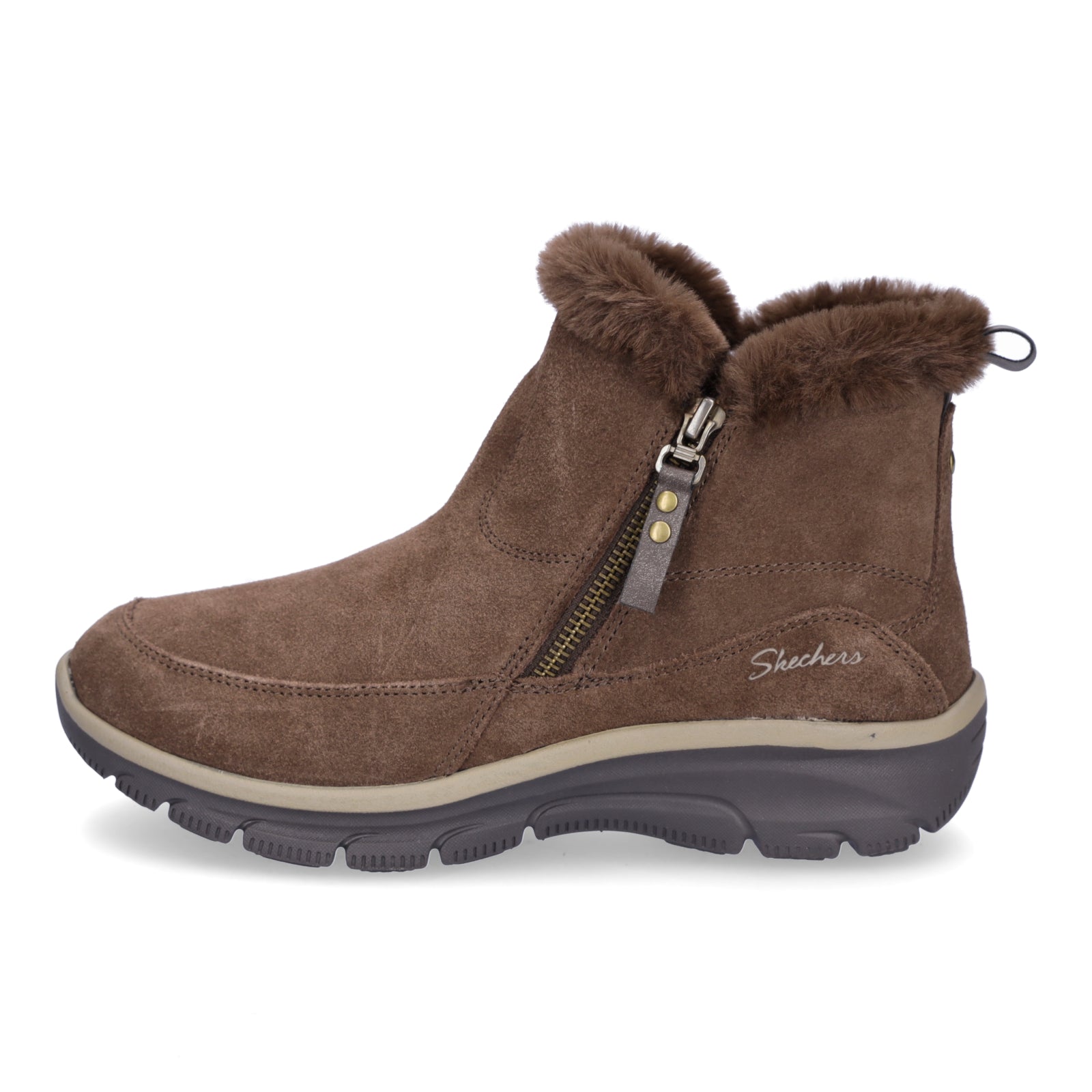 Skechers Damen Boot Easy Going Cool Zip! braun