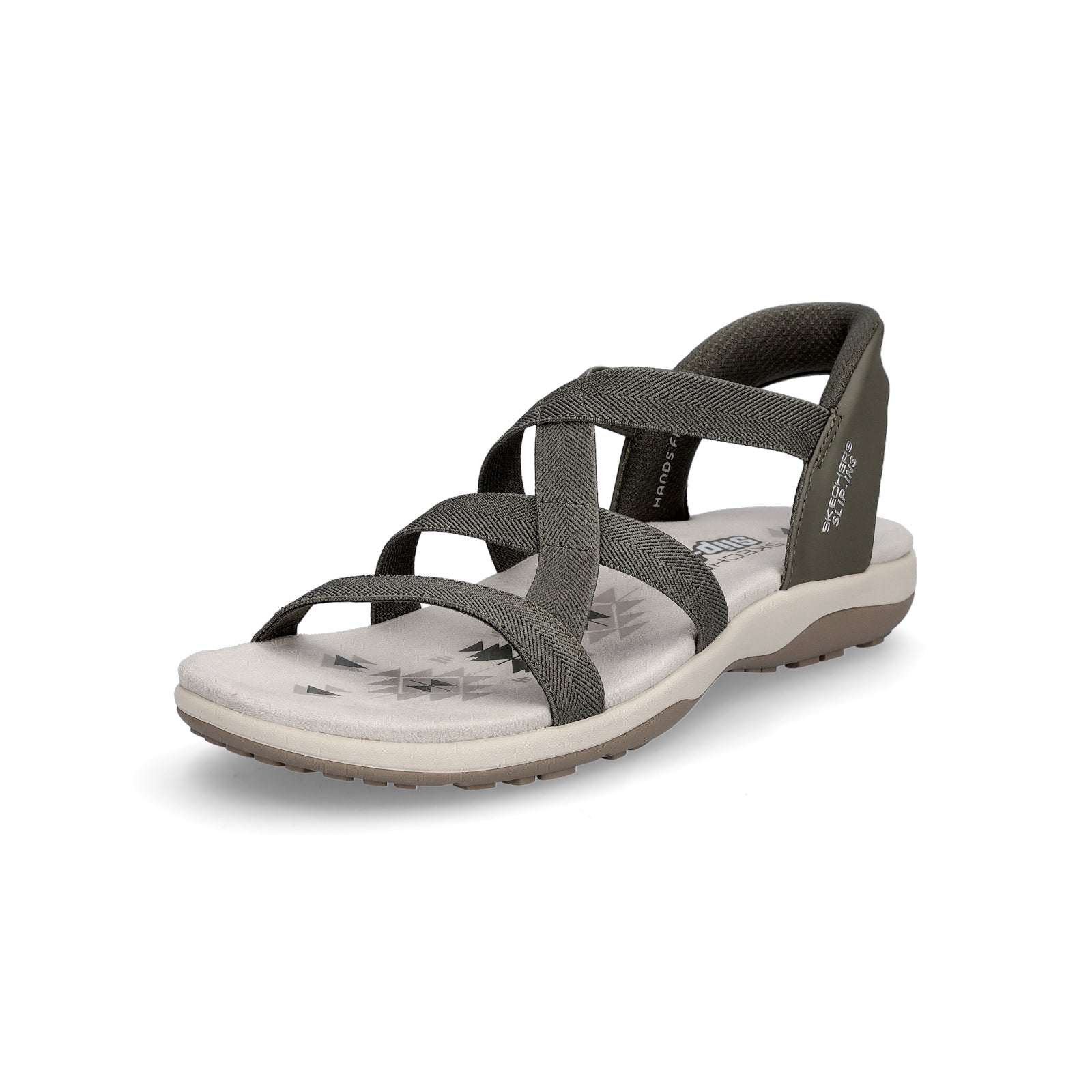 Skechers Damen Sandale Reggae Slim Stretch Flex oliv