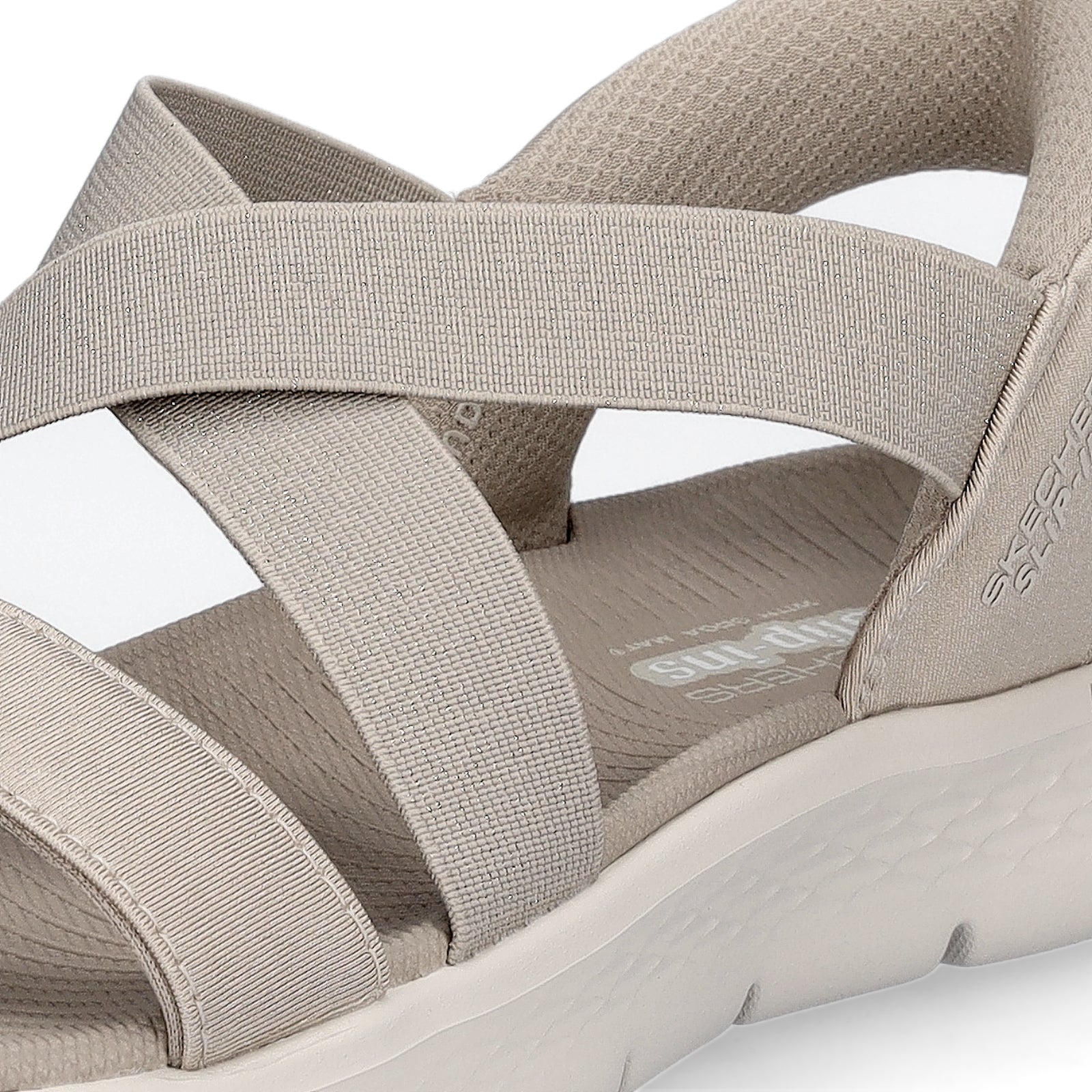 Skechers Damen Sandale Go Walk Flex Glimmer Up taupe