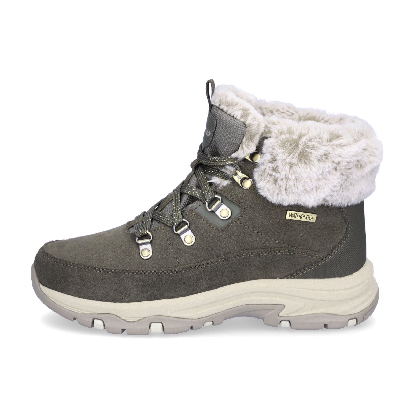 Skechers Damen Schnürboot Trego Snow Worries olive
