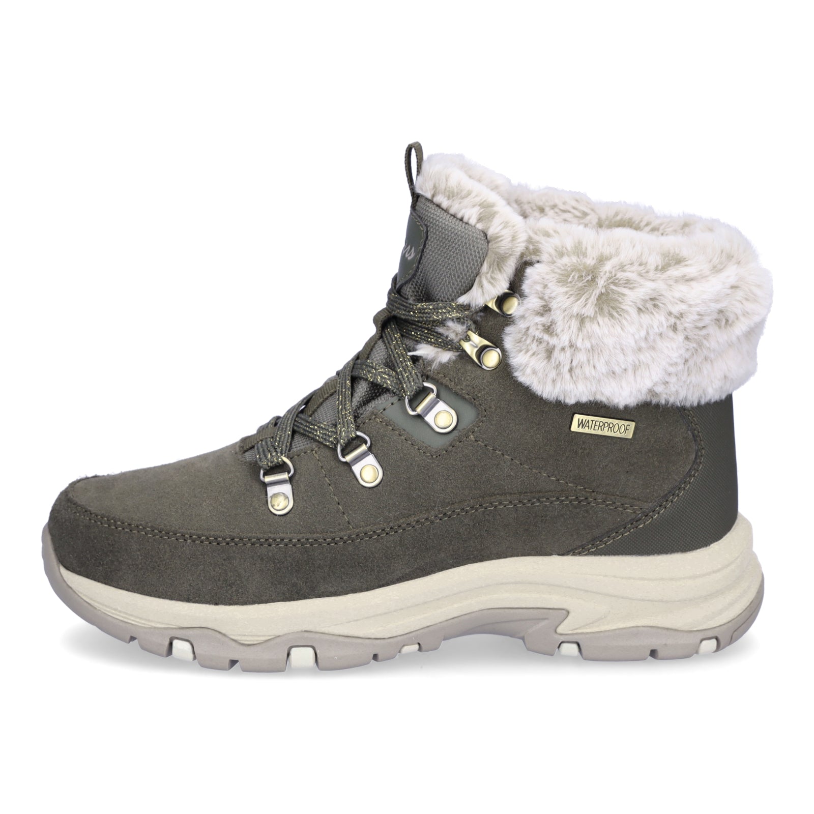 Skechers Damen Schnürboot Trego Snow Worries olive