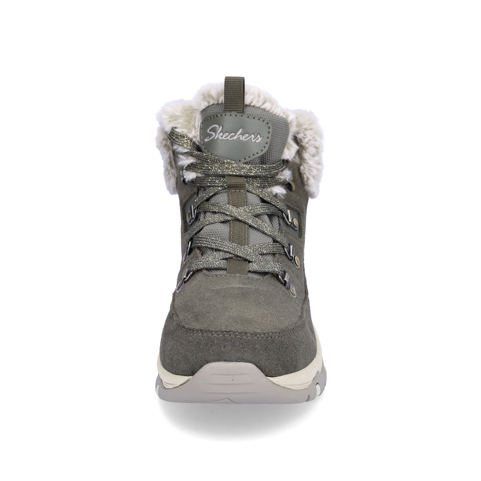 Skechers Damen Schnürboot Trego Snow Worries olive