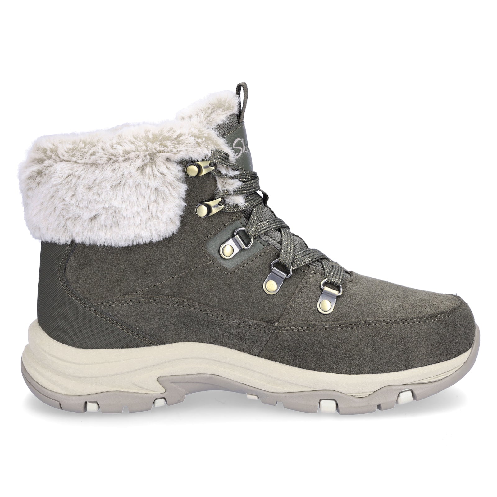 Skechers Damen Schnürboot Trego Snow Worries olive