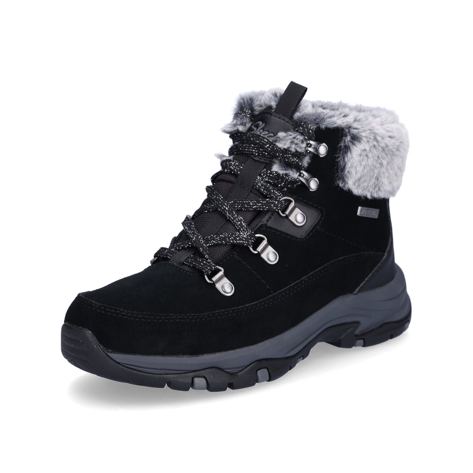 Skechers Damen Schnürboot Trego Snow Worries schwarz