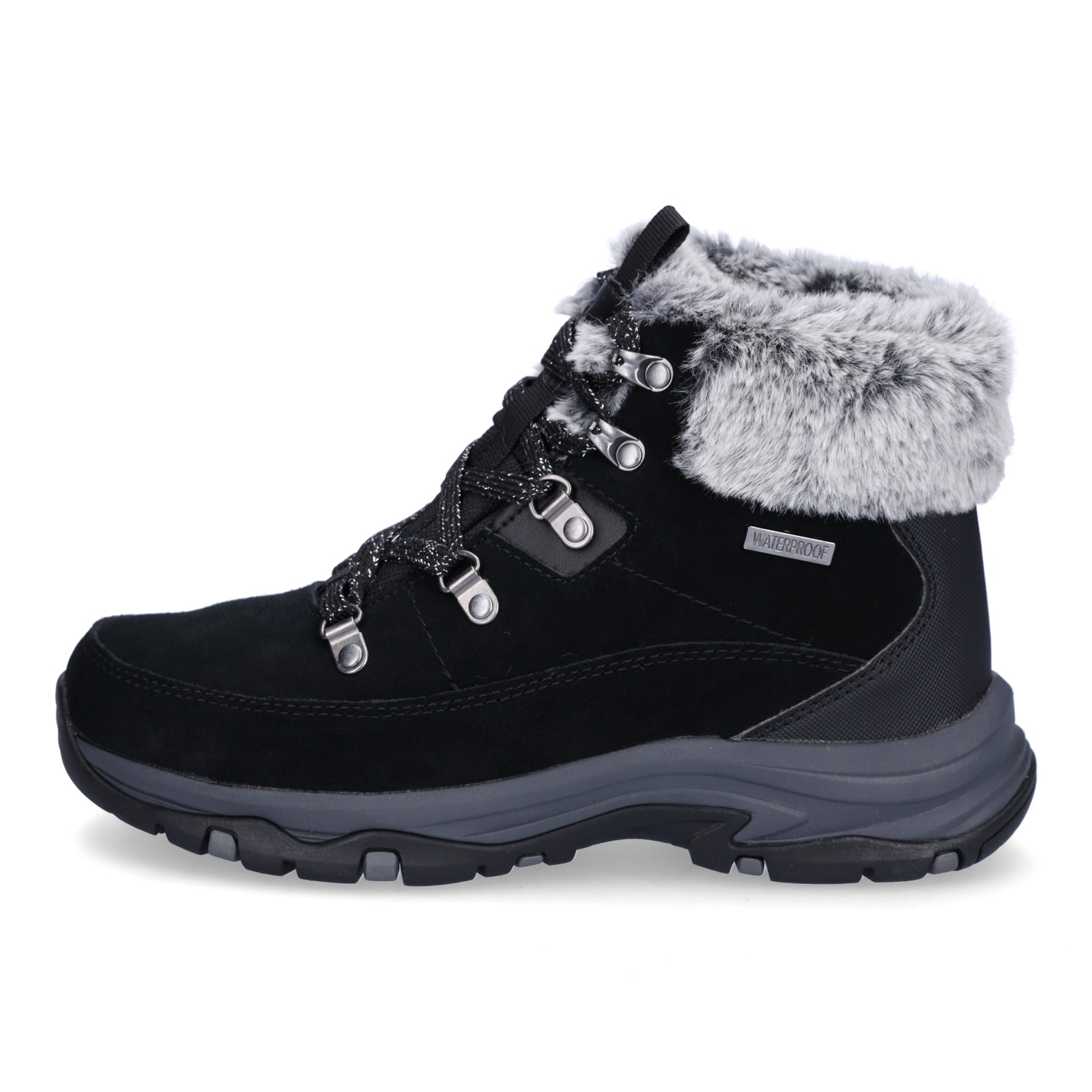 Skechers Damen Schnürboot Trego Snow Worries schwarz