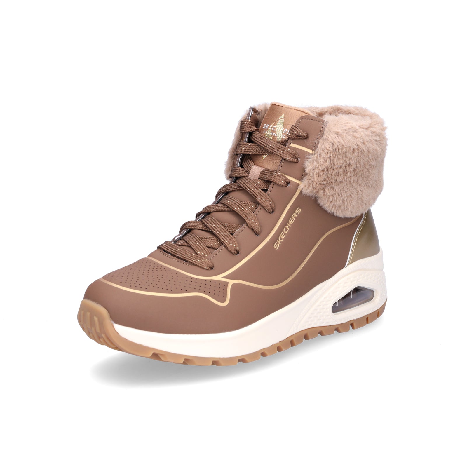 Skechers Damen Schnürboot UNO Rugged Fall Shimmer taupe