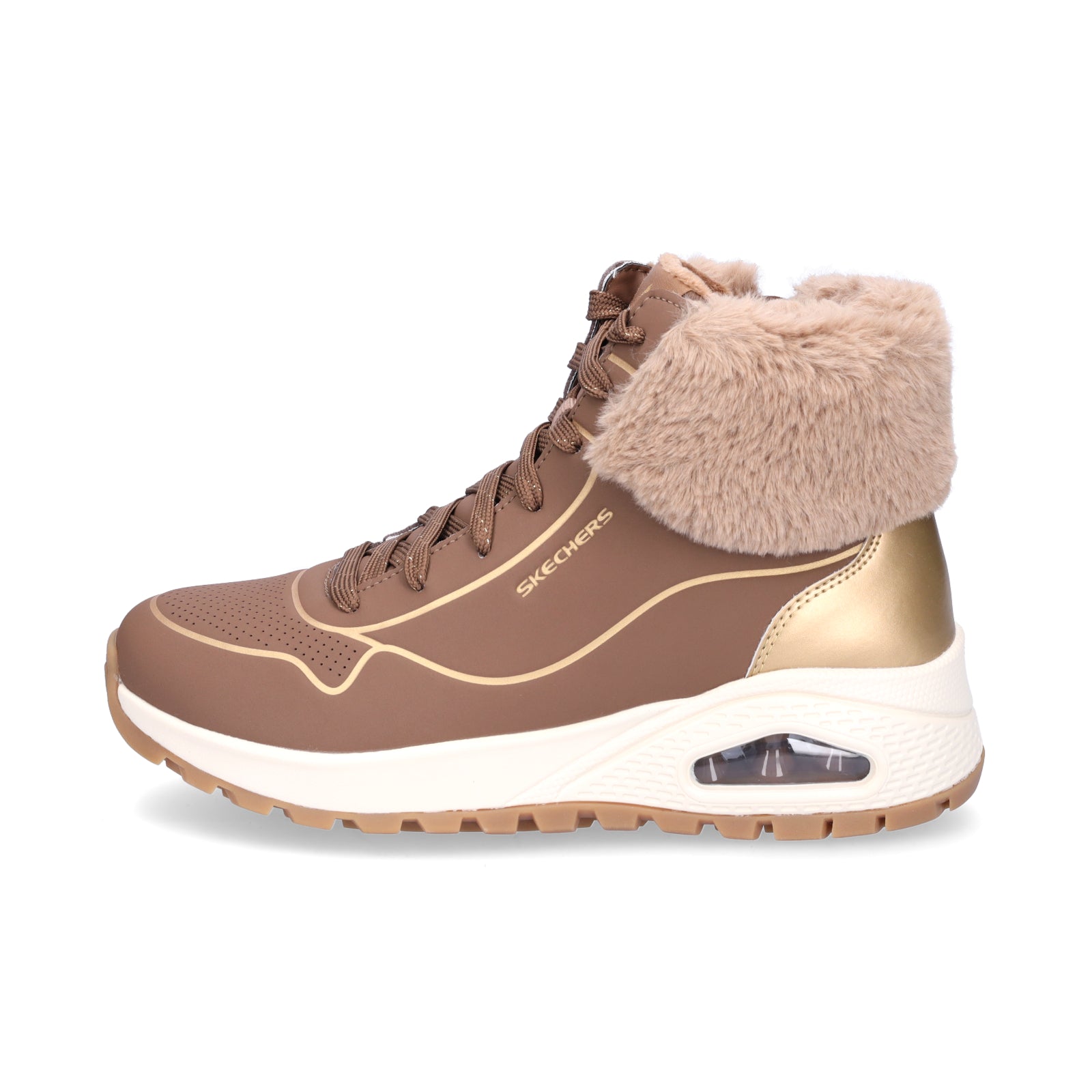 Skechers Damen Schnürboot UNO Rugged Fall Shimmer taupe