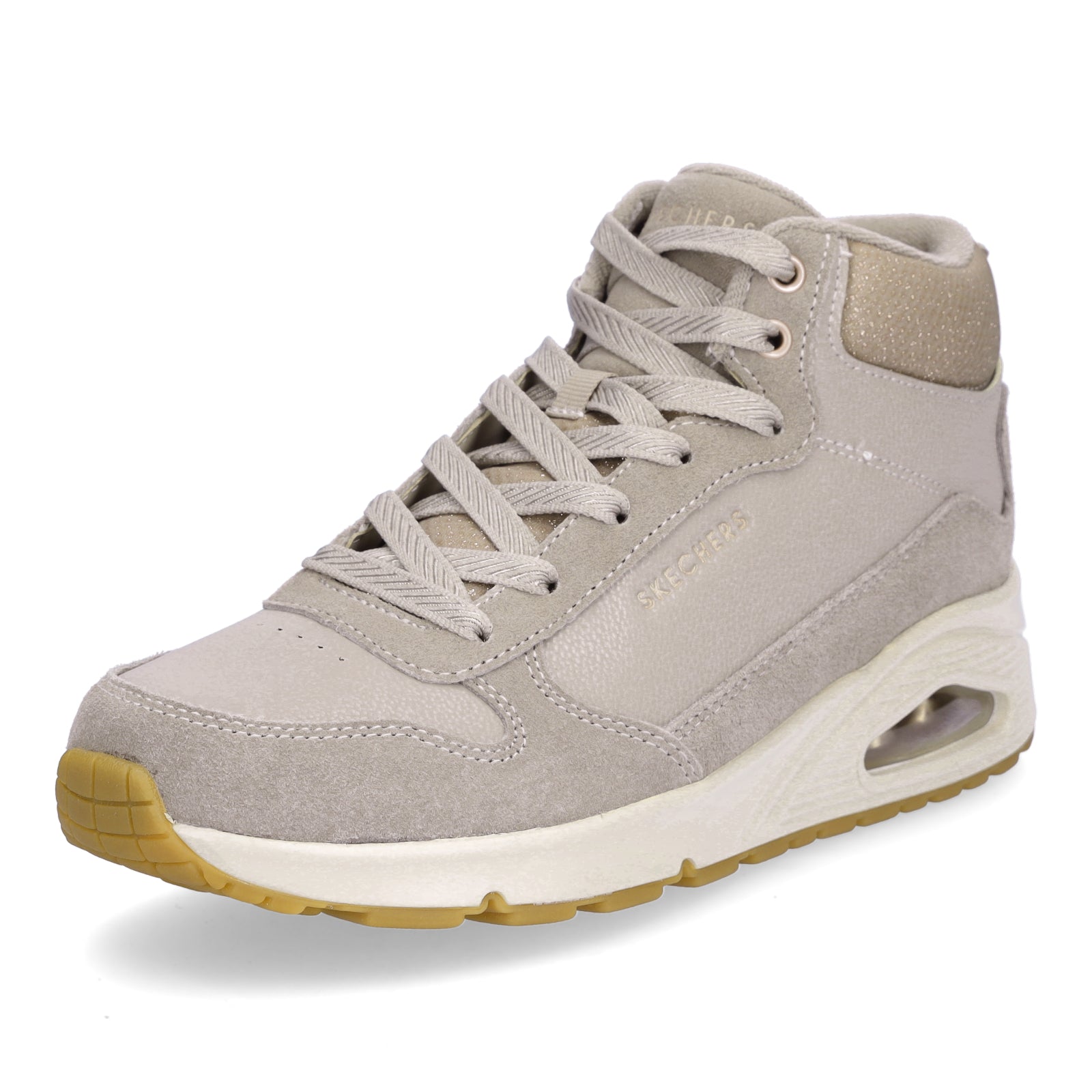 Skechers Damen Sneaker UNO Stacre Shine taupe
