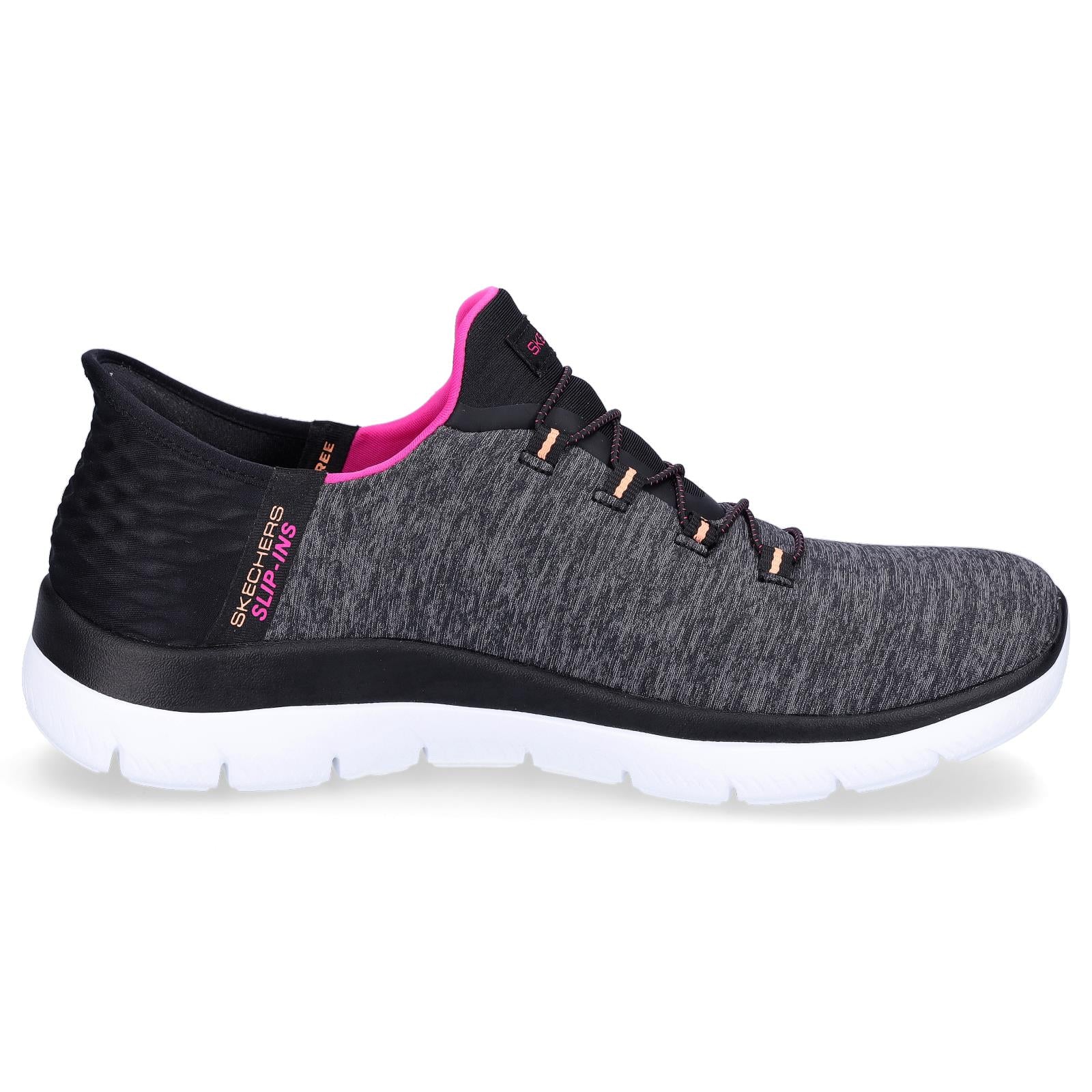 Skechers women's slip-in sneaker Dazzling Haze black gray