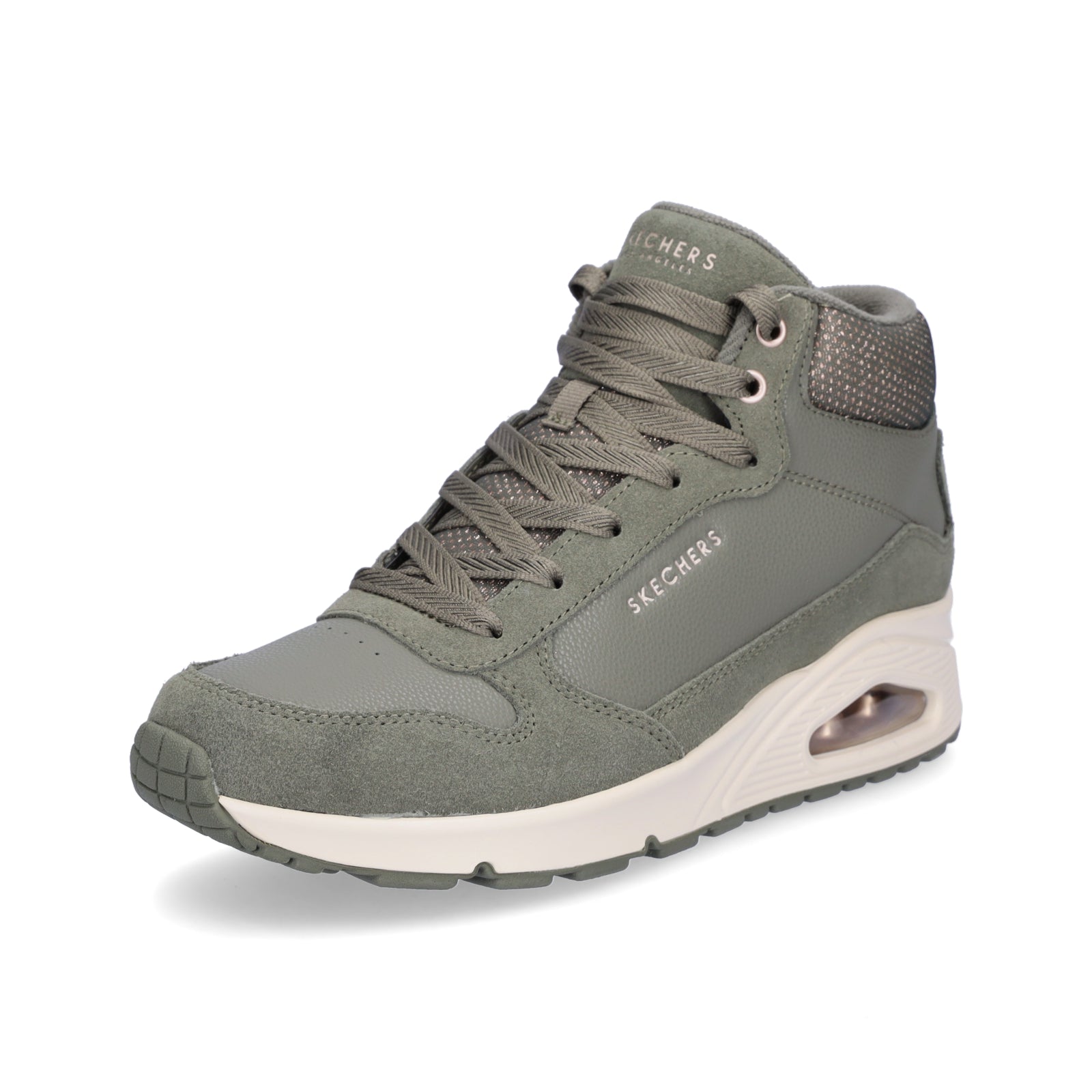 Skechers Damen Sneaker UNO Stacre Shine olive