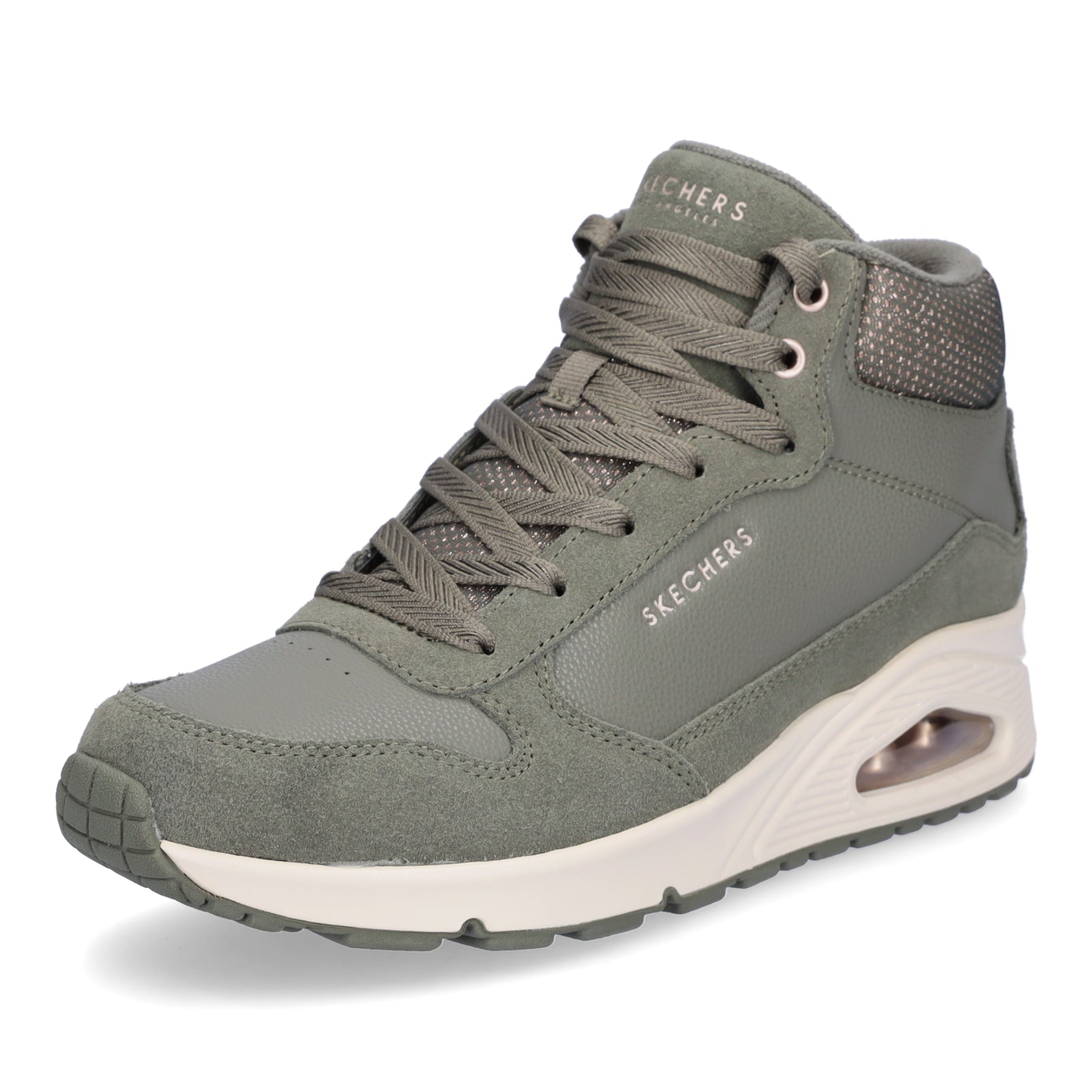 Skechers Damen Sneaker UNO Stacre Shine olive