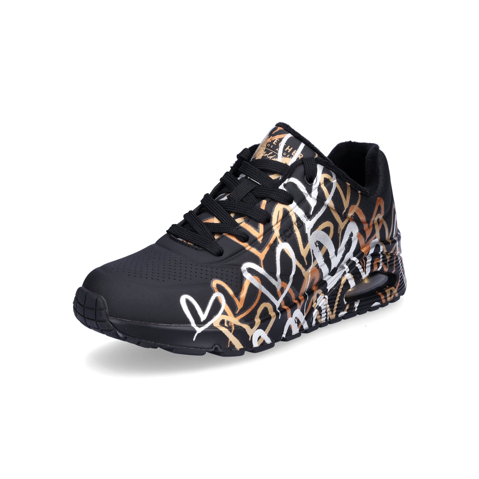 Skechers JGoldcrown women's sneaker UNO Metallic Love black