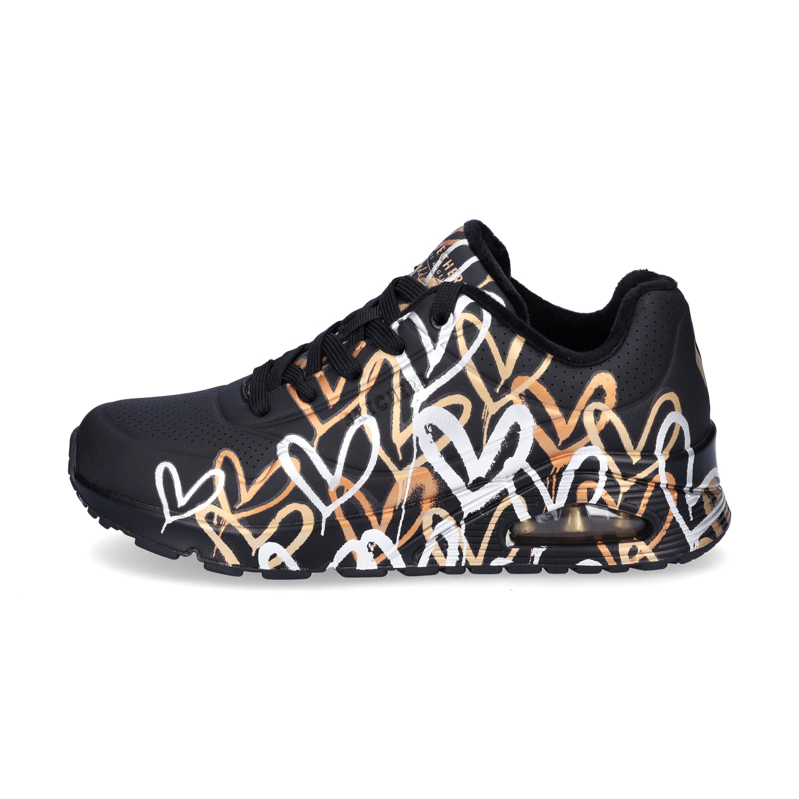 Skechers JGoldcrown women's sneaker UNO Metallic Love black